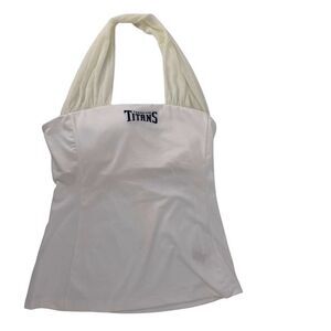 Tennessee Titans NFL Team Apparel Couture Halter Top Womens M White Embroidered